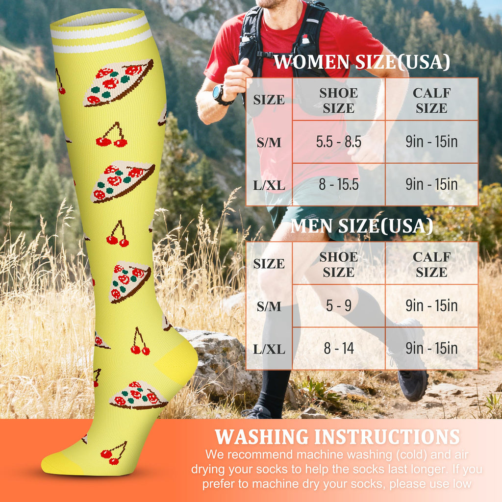 FEYHAY Copper Compression Socks (8 Pairs) 15-20 mmHg Circulation is Best Athletic & Daily for Men & Women, Running, Climbing
