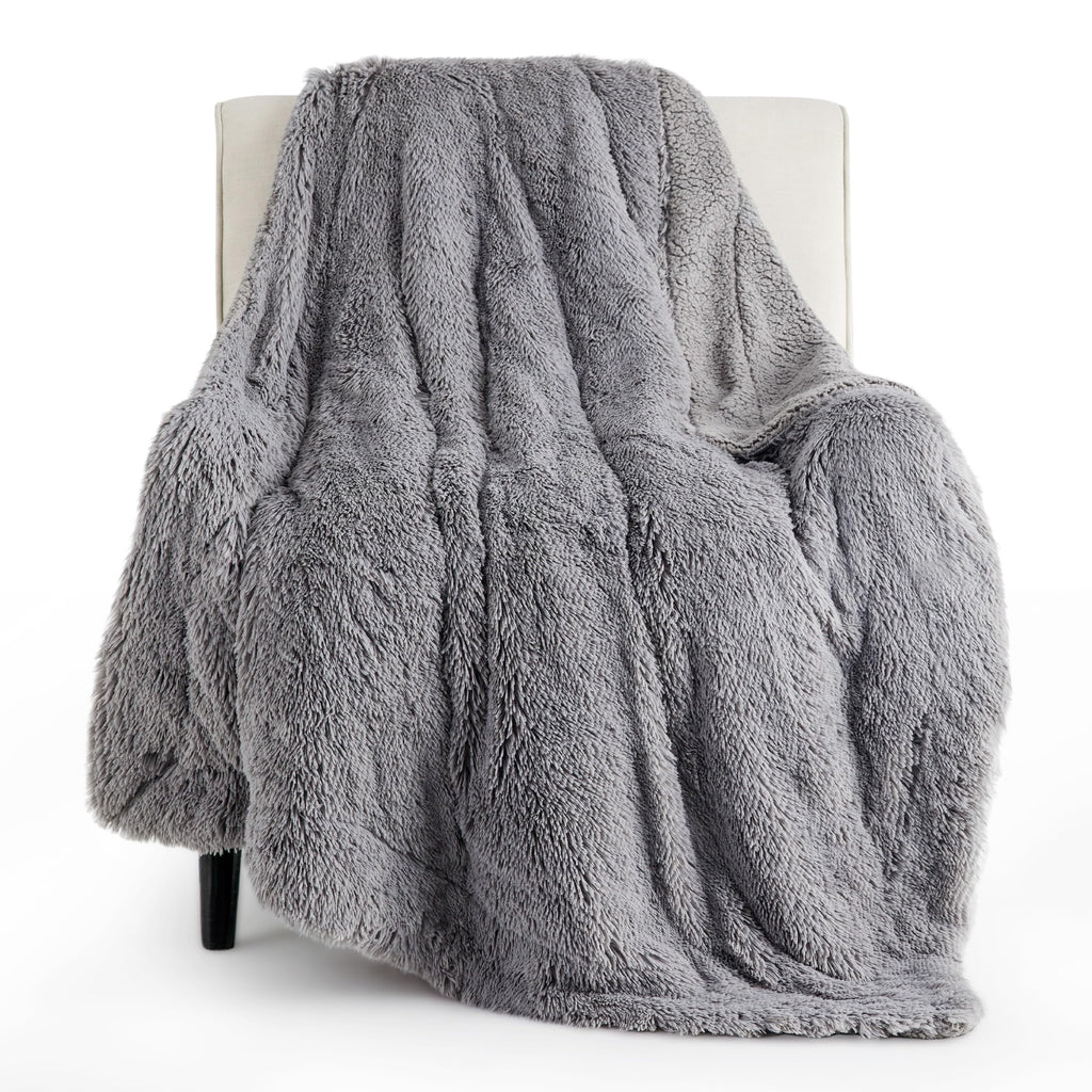 Bedsure GentleSoft Fluffy Fuzzy Faux Fur Throw Blanket for Couch, Soft Sherpa Fleece Cozy Gifts for Women, Plush Bed Blanket Room Decor for Men, Thick Warm Teen Gifts Winter Bedding
