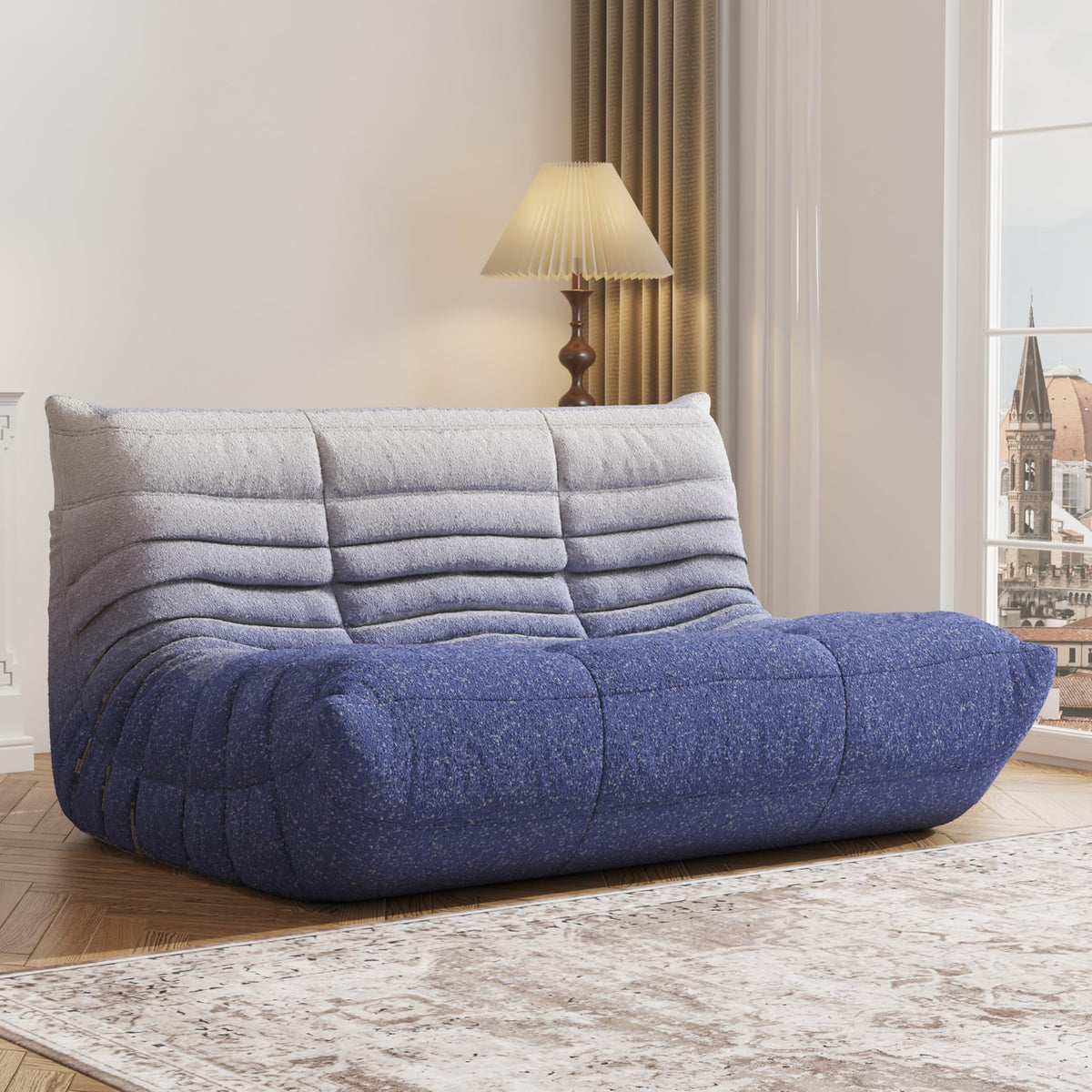 Adults Bean Bag Chairs Lazy Floor Sofa Togo Couch Comfy Memory Foam Reading Chair Teddy Fleece BeanBag for Living Room Bedroom Dorm Office Gaming Room, Green, 1 Seater